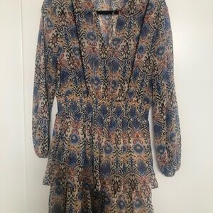 Zara Multicolor Patterned Dress
